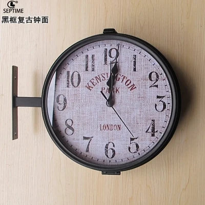 Nordic Double-Faced Silent Metal Wall Clock | Home Décor Wall Clock Babs F 33.5X28CM