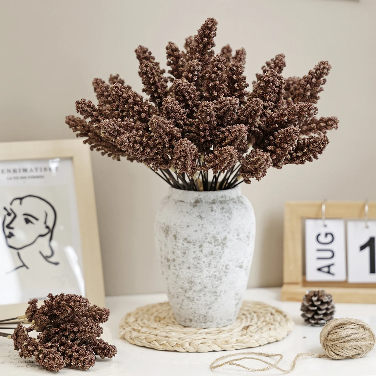 Silk Chrysanthemum Flower Branch – Wedding & Home Décor Artificial Silk Flower Babs