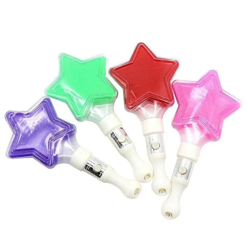 12pcs Star Flashing Glow Wands – Concert & Party Cheering Props Glow Party Wands Babs