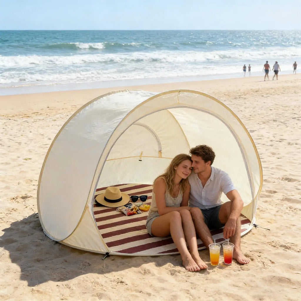 Pop-Up Beach Tent UPF 50+ UV Protection – 3-4 Person Canopy Pop-Up Beach Tent Babs