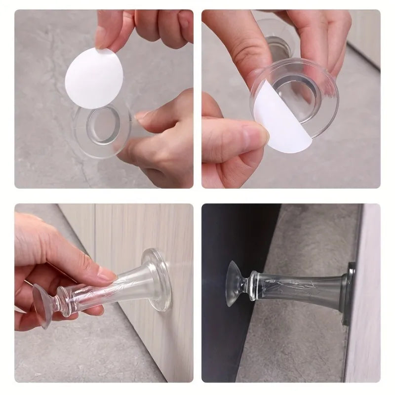 Pinch-Free Rubber Door Stopper – Silent Anti-Collision Doorstop Rubber Door Stopper Babs
