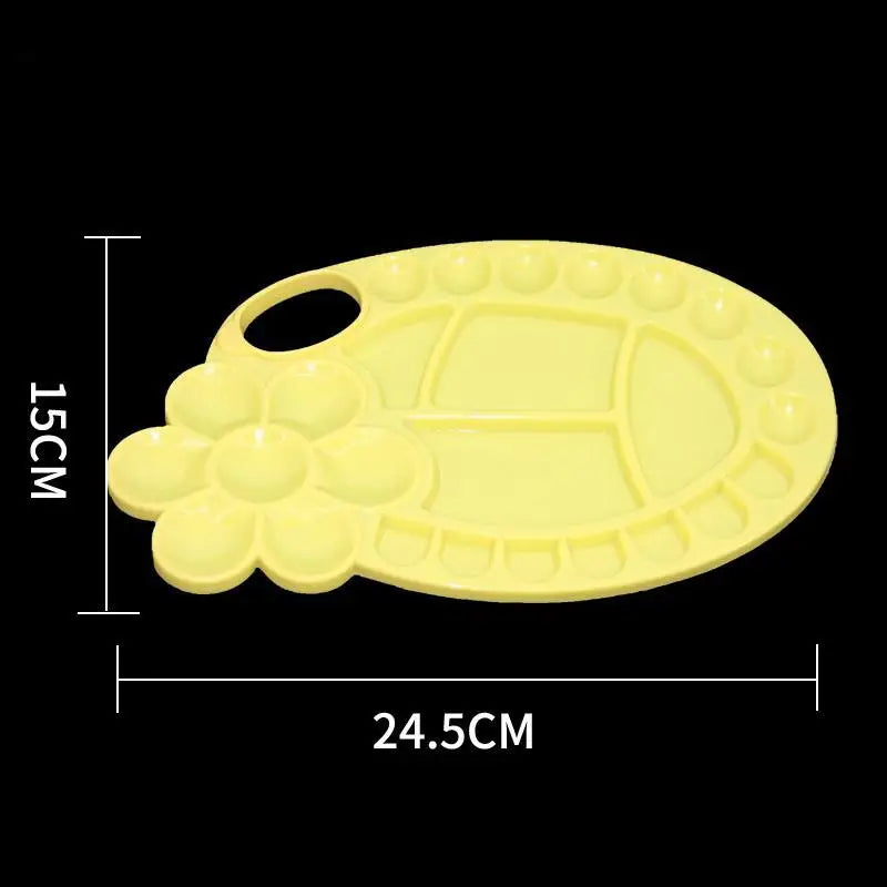 Clover-Shaped Multi-Compartment Paint Palette | Art Supplies Paint Palette Babs A3