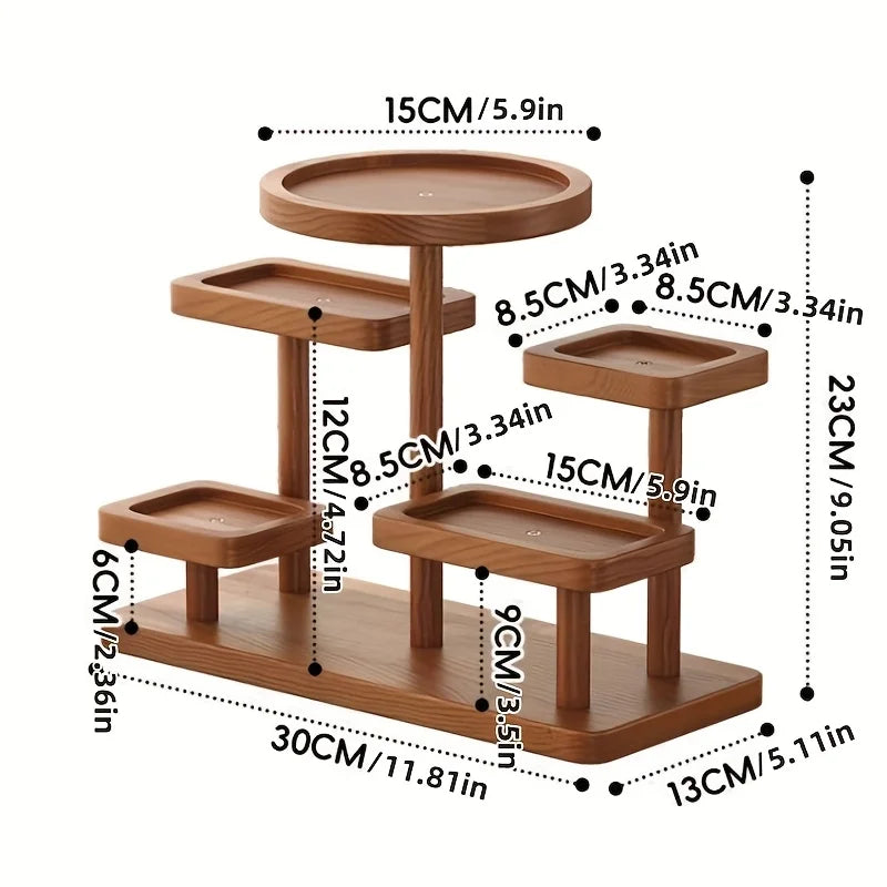 Wooden Display Riser Stand – Perfume, Figures & Doll Shelf Display Riser Shelf Babs