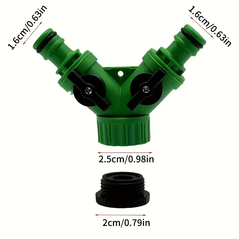 Y-Shape Garden Hose Splitter with Universal Joint Faucet Fitting Garden Hose Splitter Babs