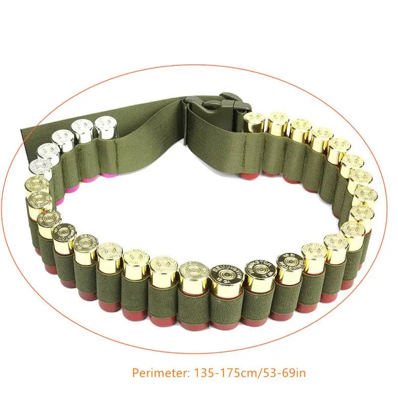 26-Round 12 Gauge Bandolier Belt – Nylon Ammo Shell Holder Ammo Bandolier Belt Babs