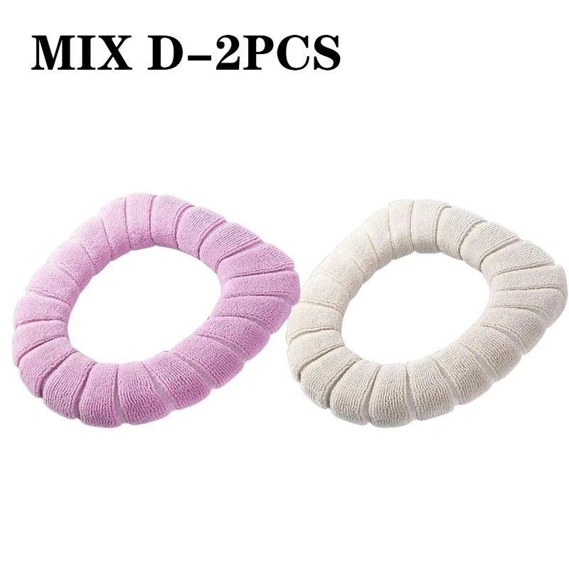 Plush Toilet Seat Cover – Soft Warm Universal Cushion (1/2/4 Pcs) Toilet Seat Cover Babs MIX D-2PCS