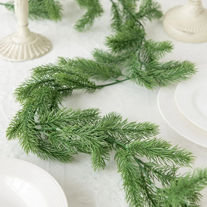 Artificial Pine Needle Vine 72 Mesh 180cm Faux Greenery Decor Artificial Vine Garland Babs