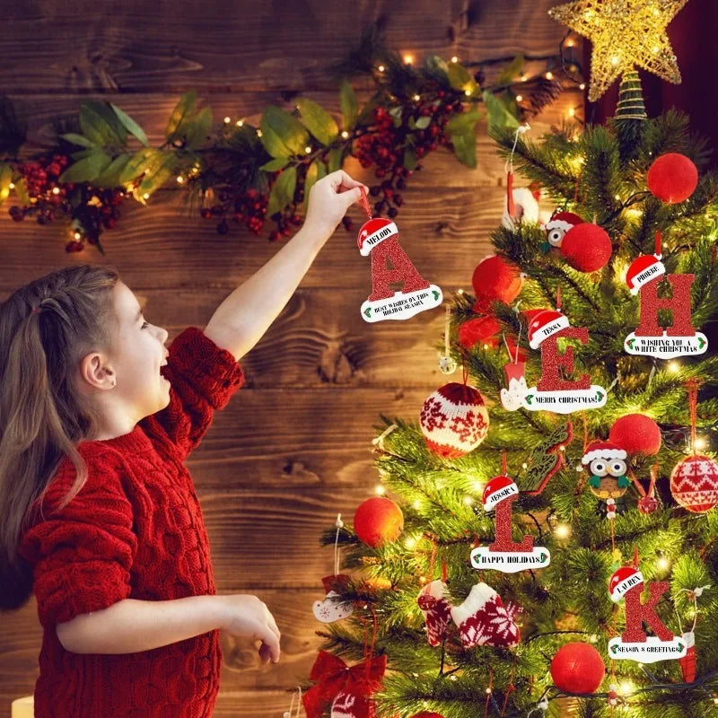 3D Alphabet Christmas Ornaments – DIY Letter Pendants Christmas Ornaments Babs