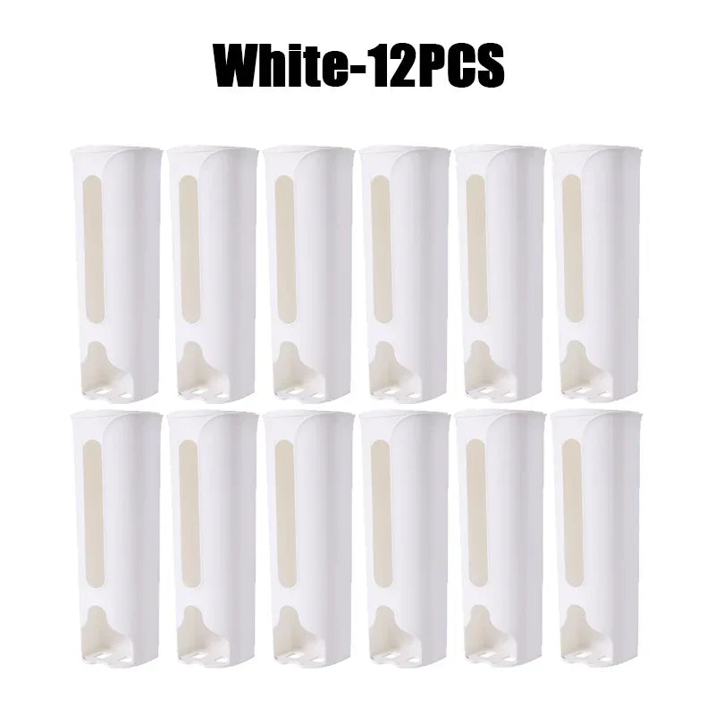 Wall-Mounted Underwear & Socks Hanging Storage Organizer Box Hanging Storage Organizer Babs White-12PCS