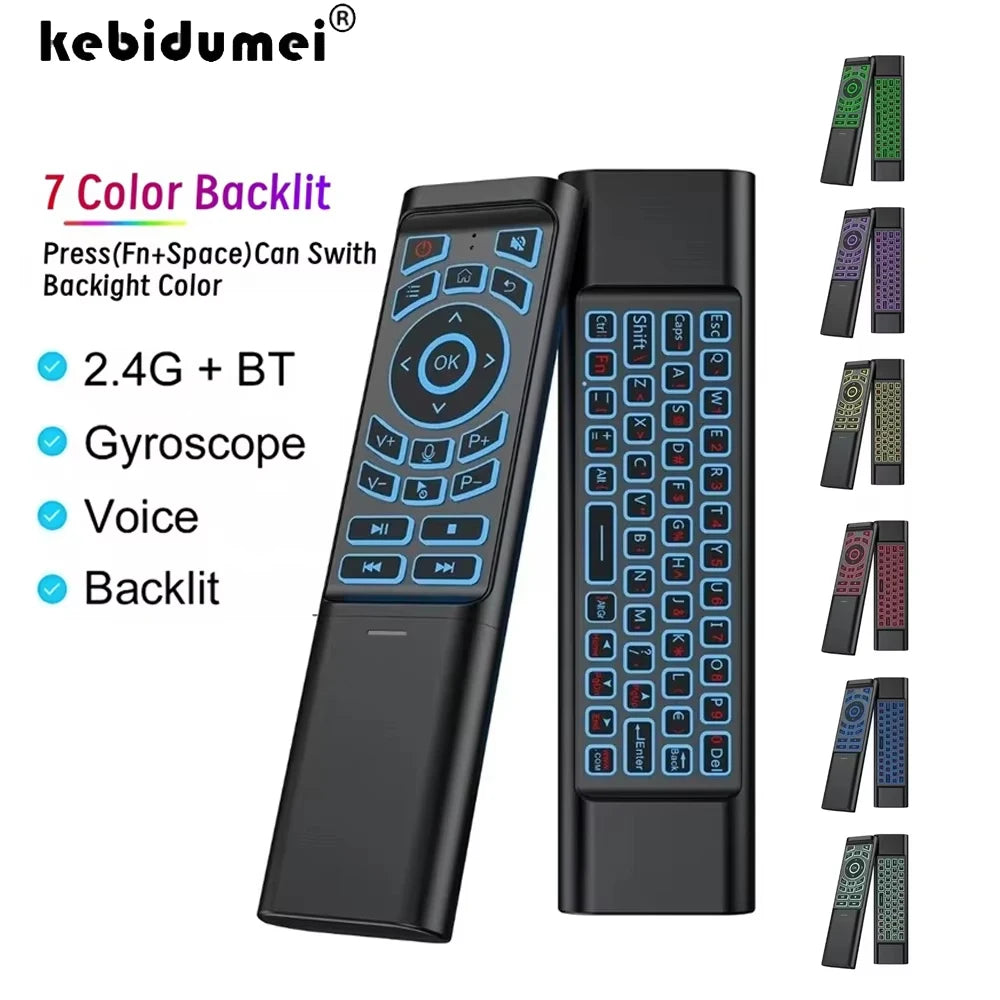Air Mouse Remote BT5.2 & 2.4G Wireless Keyboard – 7-Color Backlit Air Mouse Remote Babs