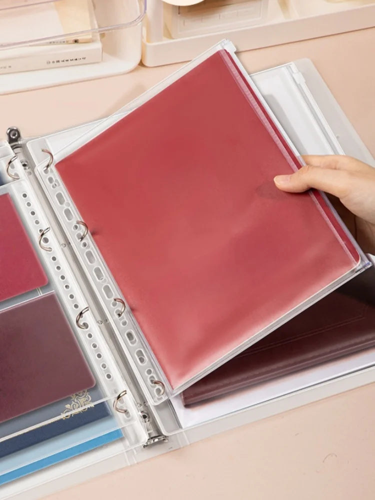 PP Binder Storage Booklet A4/A5/B5 – ID & Document Organizer Document Storage Binder Babs