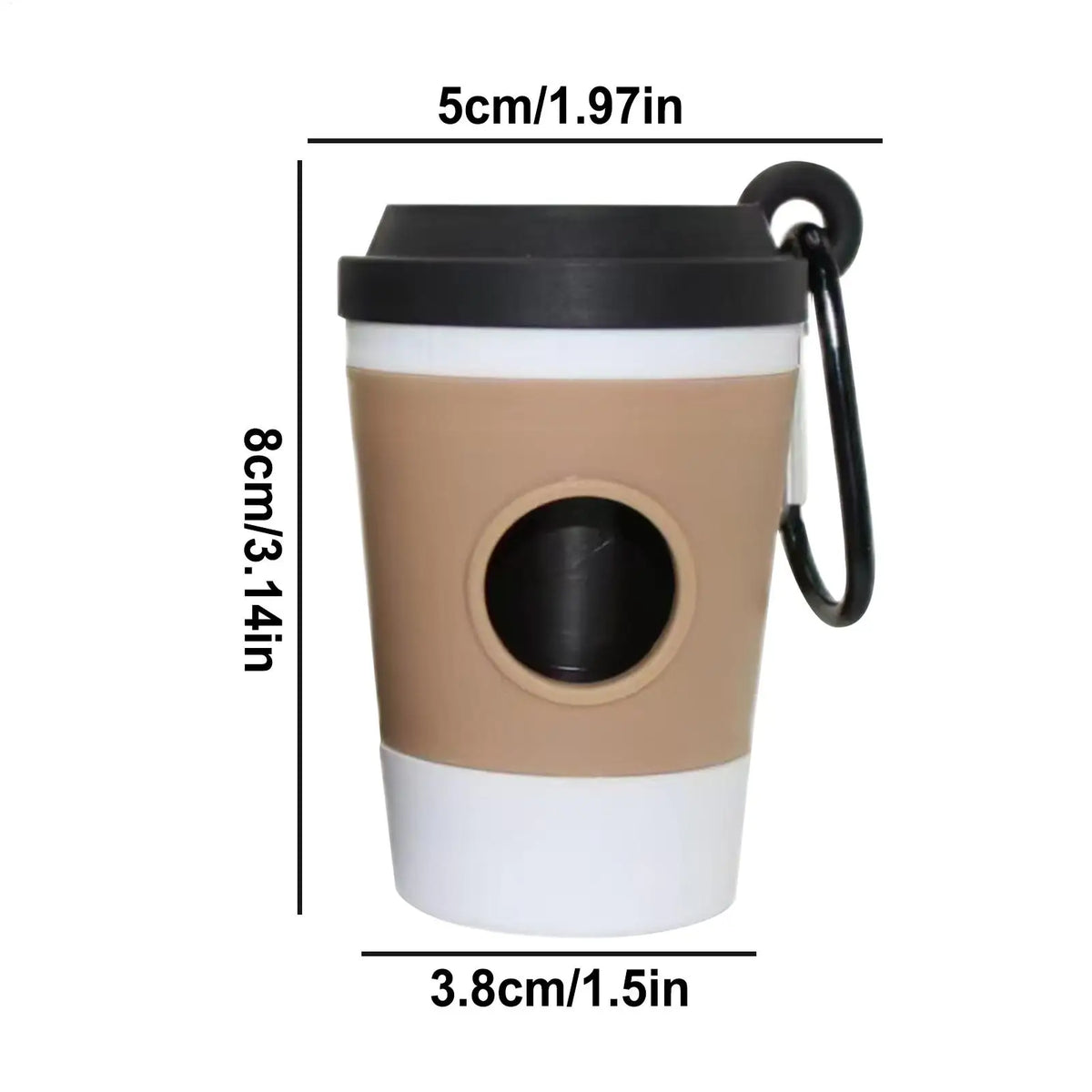 Coffee Cup Dog Poop Bag Dispenser | Portable Pet Waste Holder Pet Waste Dispenser Babs
