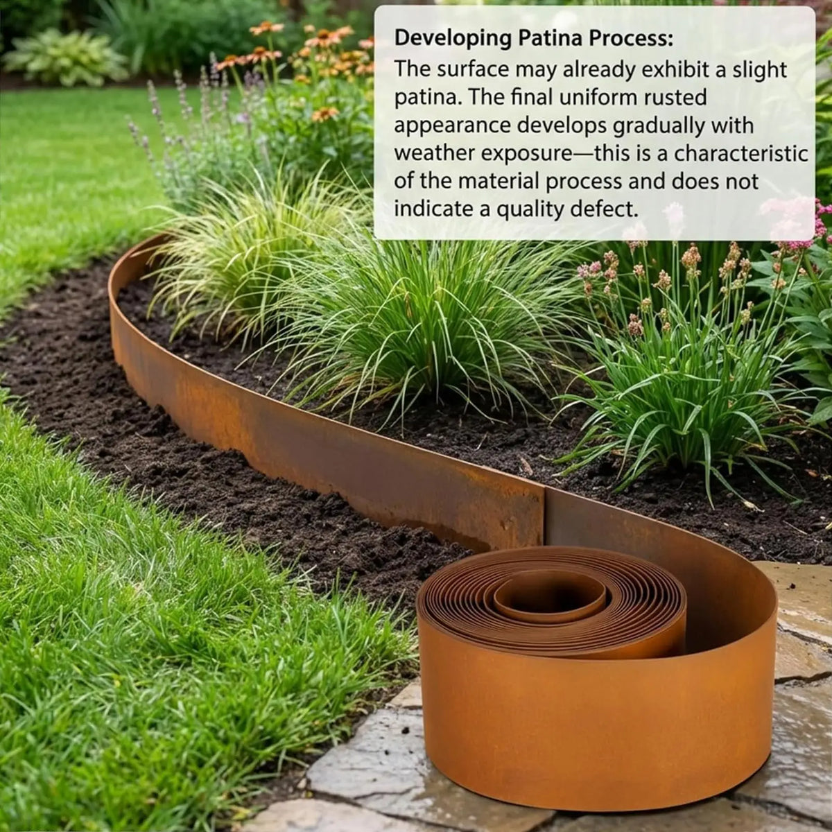 Tall Metal Steel Garden Border Lawn Edging – Weather Resistant Garden Lawn Edging Babs