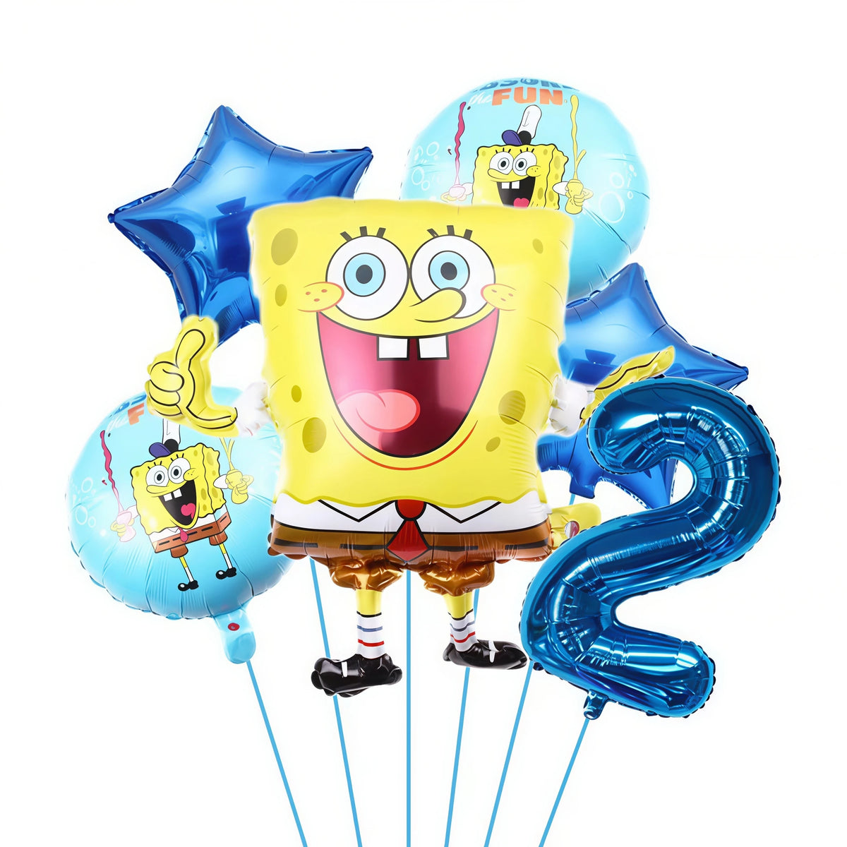 SpongeBob & Patrick Star Foil Balloons – Birthday Party Decor