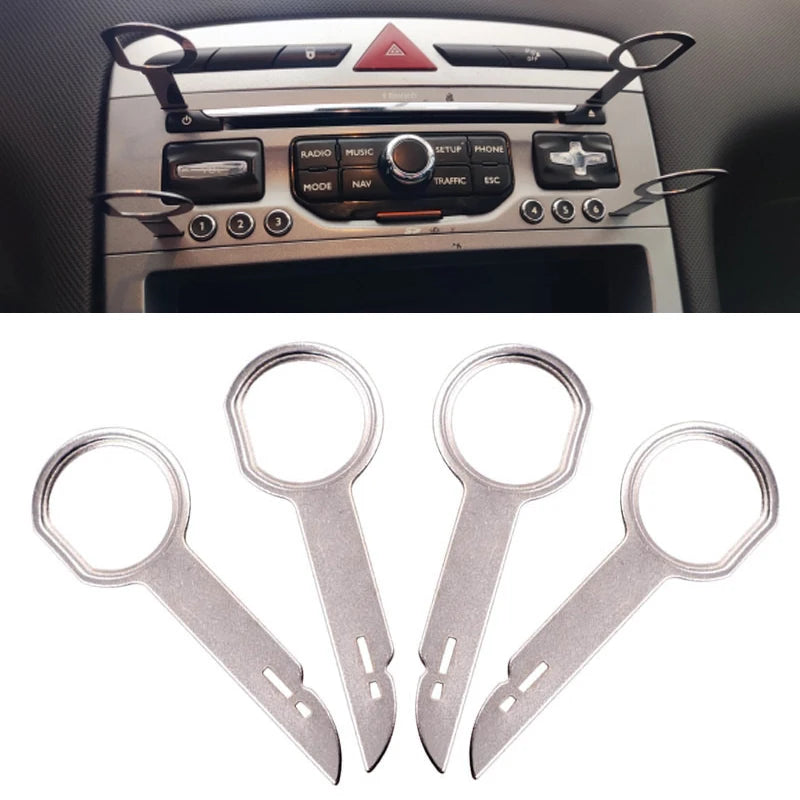 4PCS Car Radio Stereo Removal Keys – VW Audi Ford Mercedes Radio Removal Tool Babs