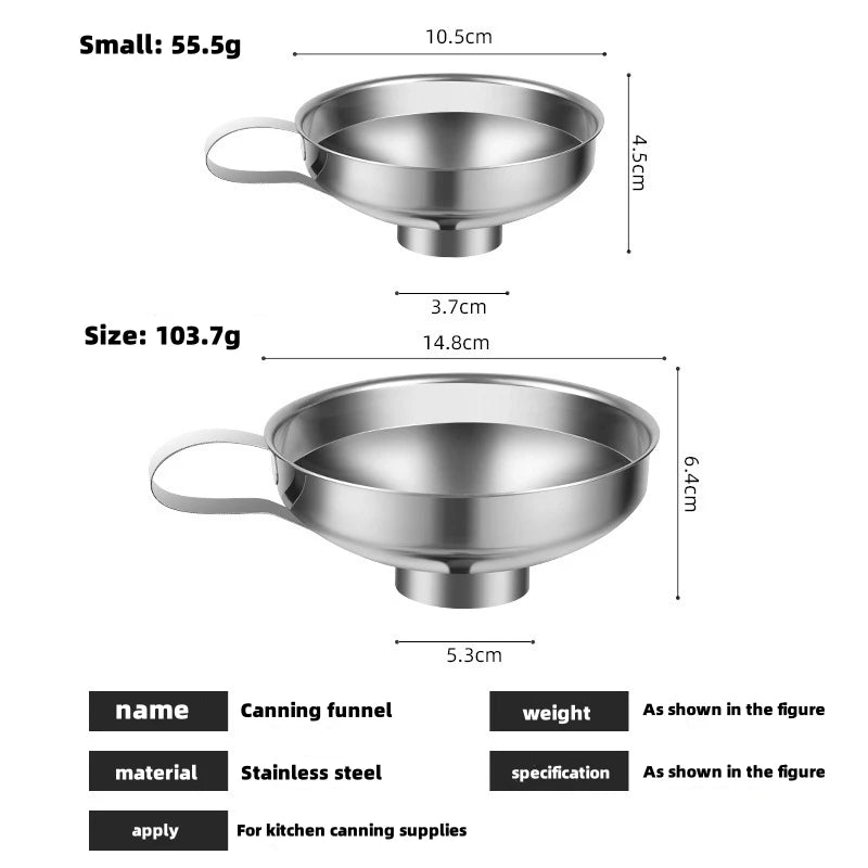 Stainless Steel Wide Mouth Canning Funnel for Mason Jars Kitchen Canning Funnel Babs