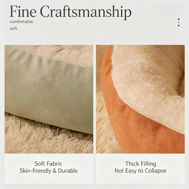 Oval Pet Bed – Four Season Dog & Cat Cushion Nest Pet Bed Babs