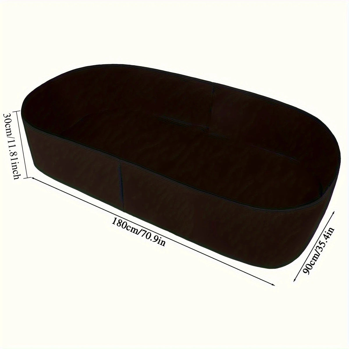 Breathable Fabric Raised Garden Bed | Rectangular Grow Bag Fabric Grow Bag Babs
