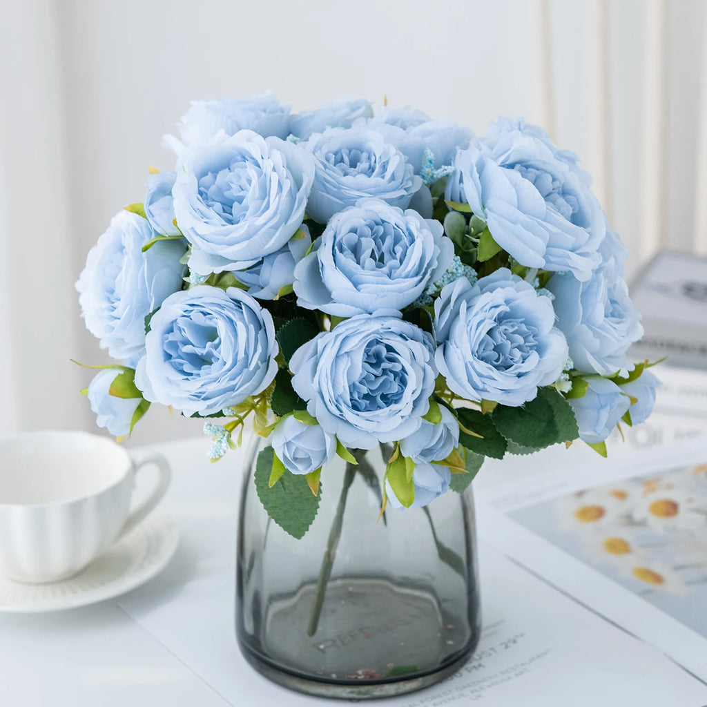 Artificial Silk White Peony Stems – Wedding & Home Décor Artificial Silk Flowers Babs