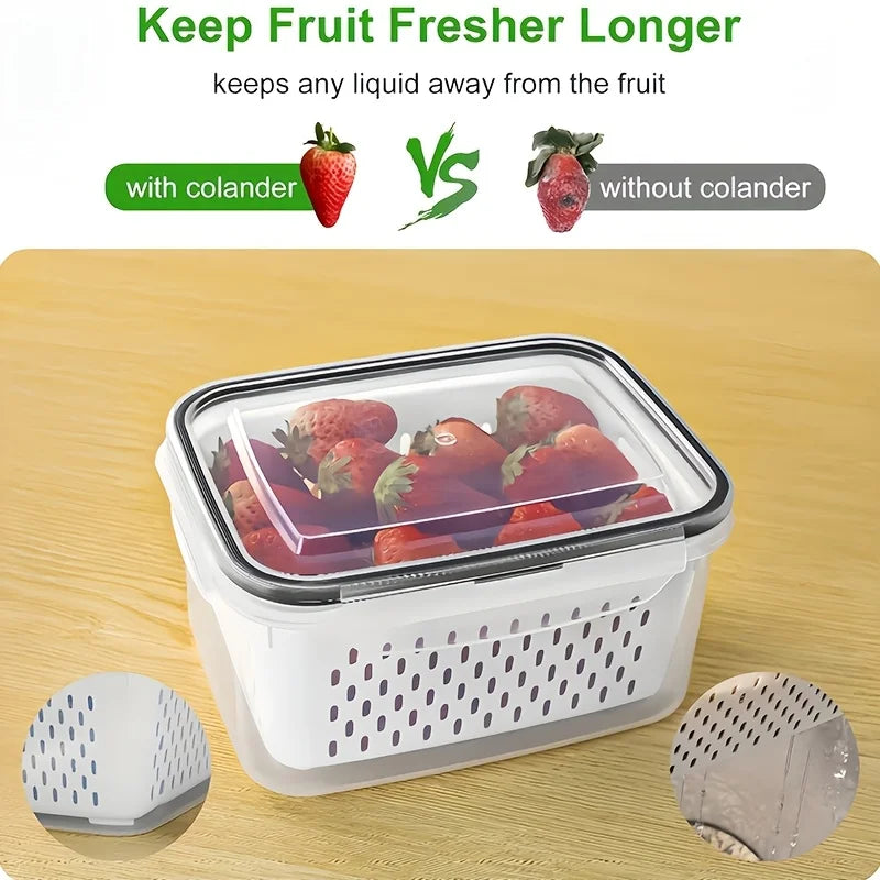 9-Piece Fruit Storage Containers with Colander & Strainer Fruit Storage Containers Babs