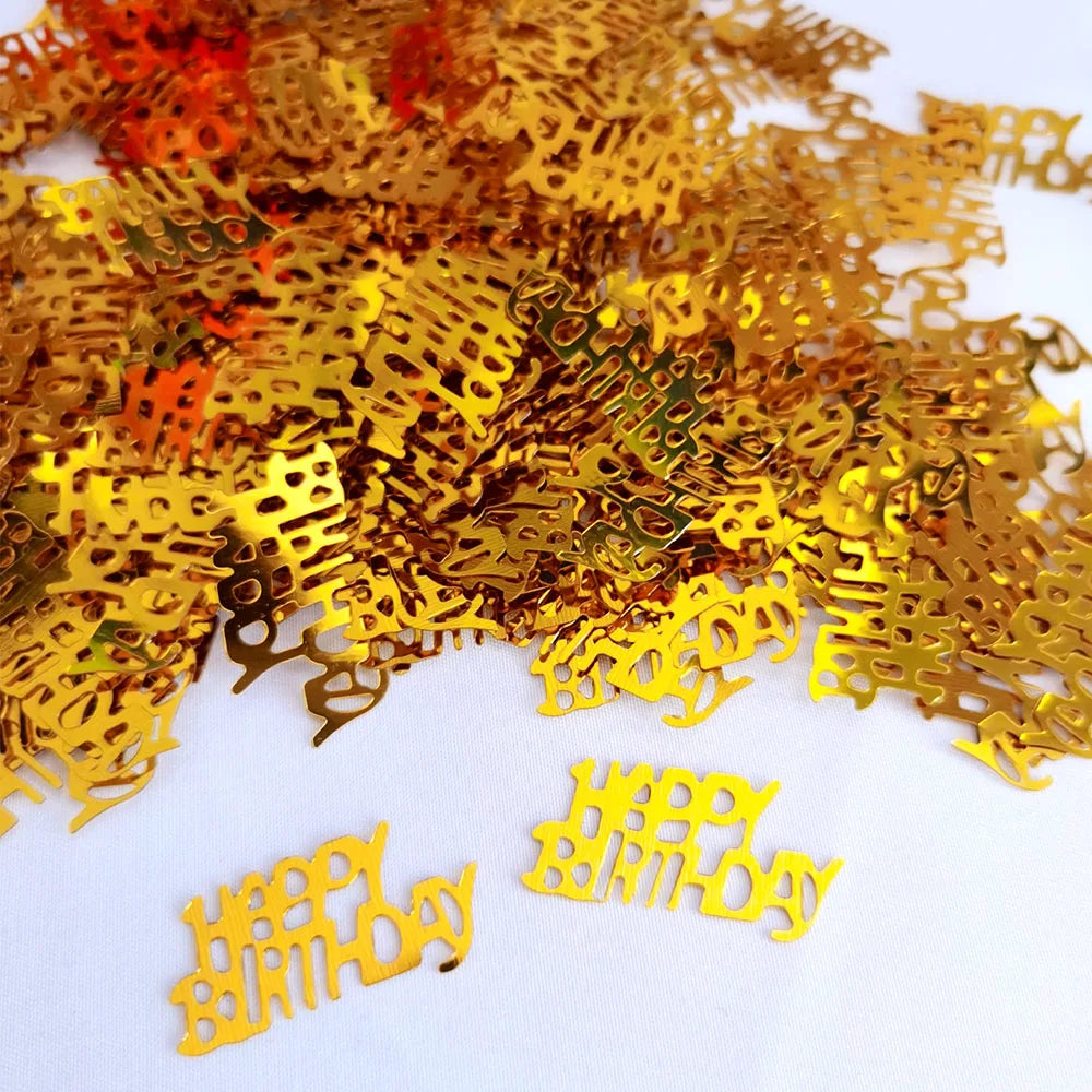 Rose Gold Birthday Confetti Foil Stars & Sequins Table Decor