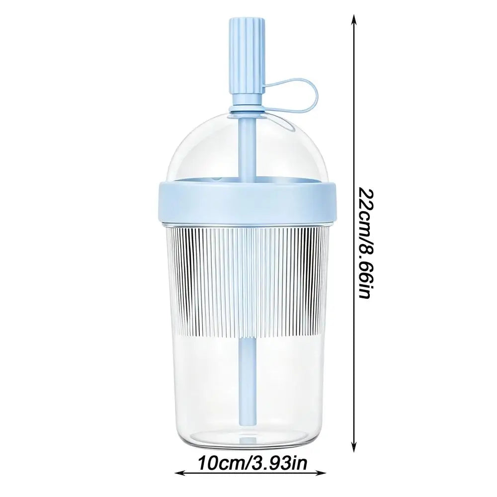 Reusable Coffee Cup with Lid & Straw – Travel & Office Use Reusable Drinking Cup Babs Blue