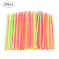 100-600Pcs Neon Bendable Disposable Straws – Party Supplies Disposable Drinking Straws Babs 200pcs