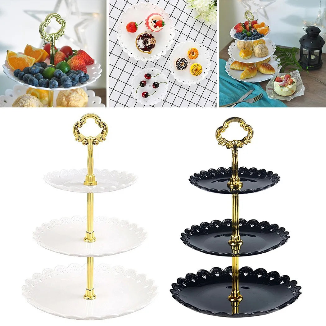 3-Tier Cake Stand Dessert Tray for Parties & Weddings Tiered Cake Stand Babs
