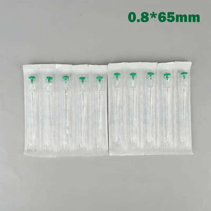 10Pcs Disposable Intradermal Needles 0.6–1.2MM Stainless Steel Intradermal Needles Babs 0.8x65mm