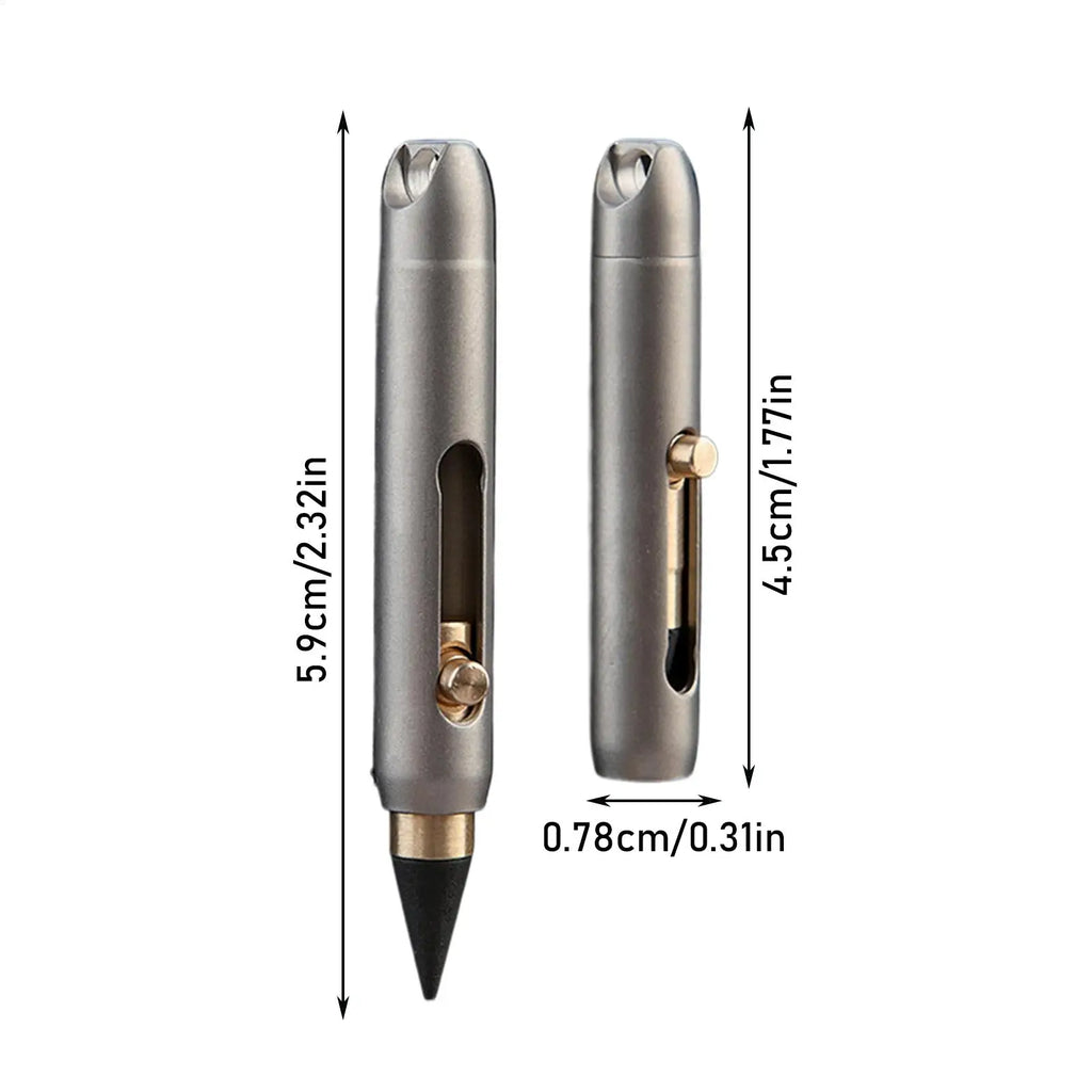 Titanium Inkless Infinity Pencil – Eternal Pocket Pen & Keychain Inkless Infinity Pencil Babs