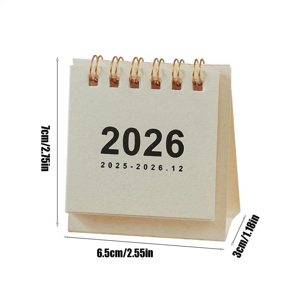 2026 Mini Desk Calendar – Portable 12-Month Planner Mini Desk Calendar Babs