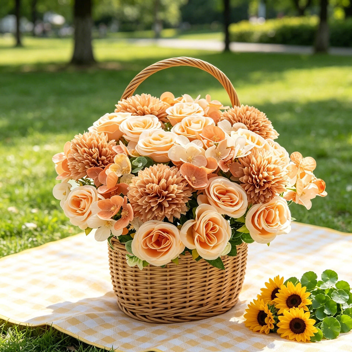 Artificial Silk Rose Bouquet – Wedding & Home Décor Flowers Artificial Silk Flowers Babs