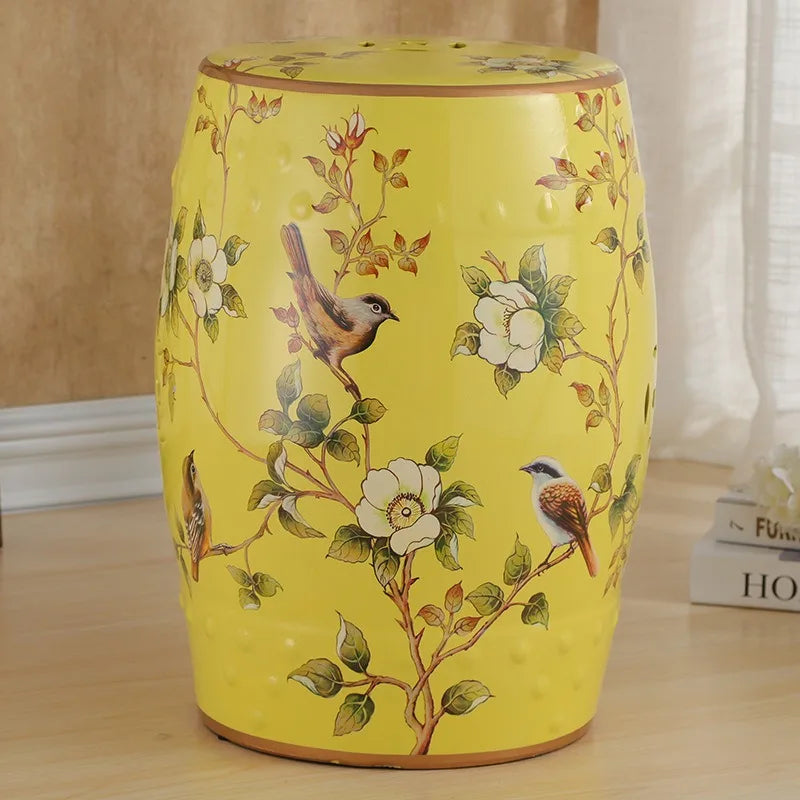 Ceramic Drum Stool – Luxury Round Decorative Seat for Home Ceramic Drum Stool Babs