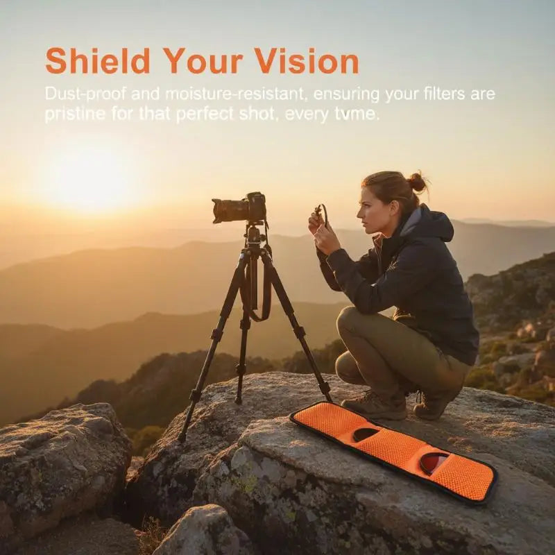 Portable Camera Lens Filter Storage Bag – Multi-Pocket Case Camera Filter Case Babs