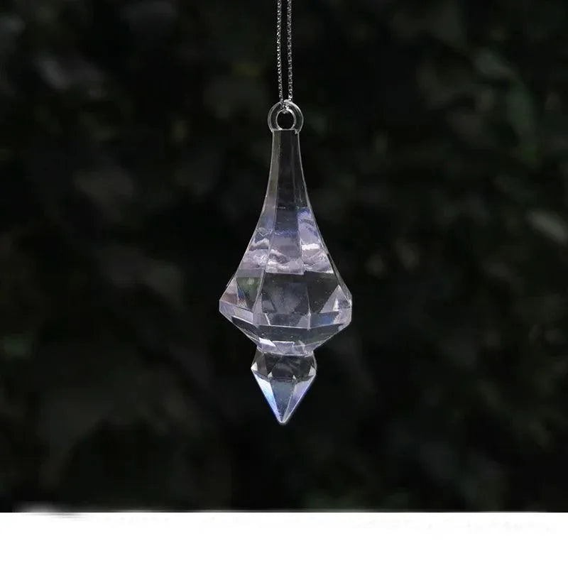 10Pcs Crystal Snowflake Christmas Tree Hanging Ornaments Christmas Tree Ornaments Babs 7cm 10Pcs