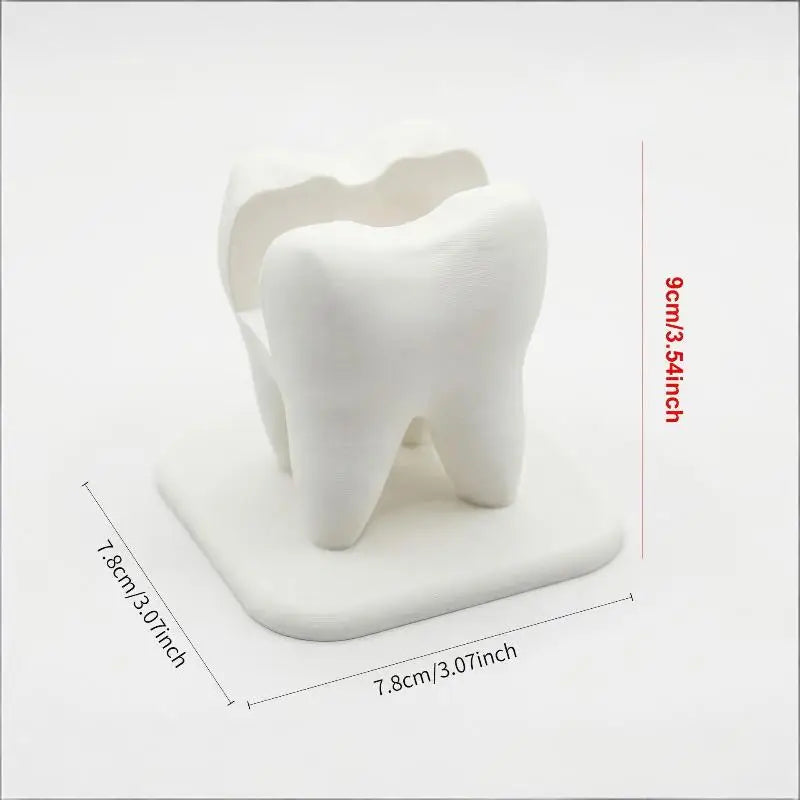 Tooth-Shaped Business Card Holder – Dental Desk Organizer Business Card Holder Babs