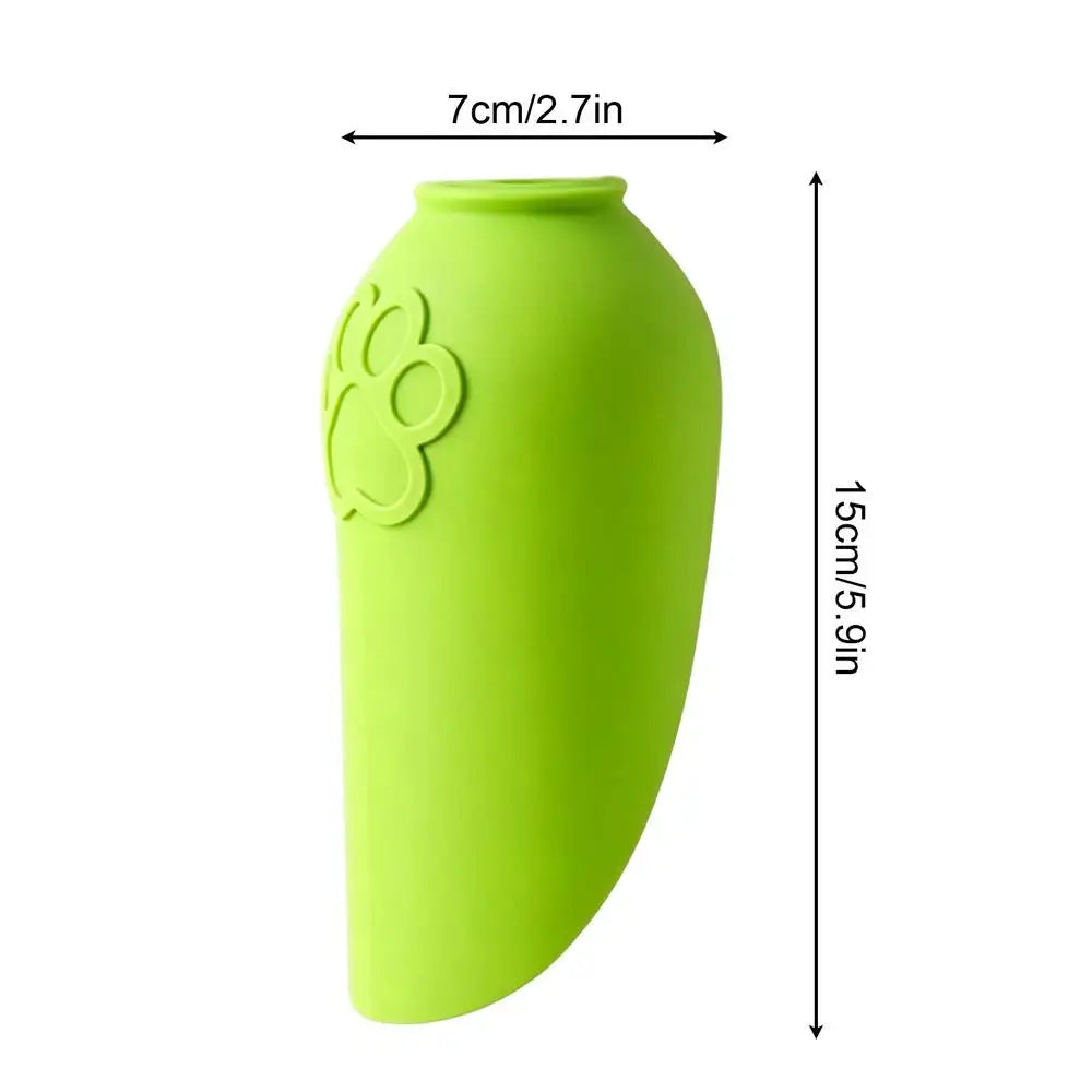 Foldable Pet Travel Water Bottle with Removable Bowl Pet Travel Water Bottle Babs Green