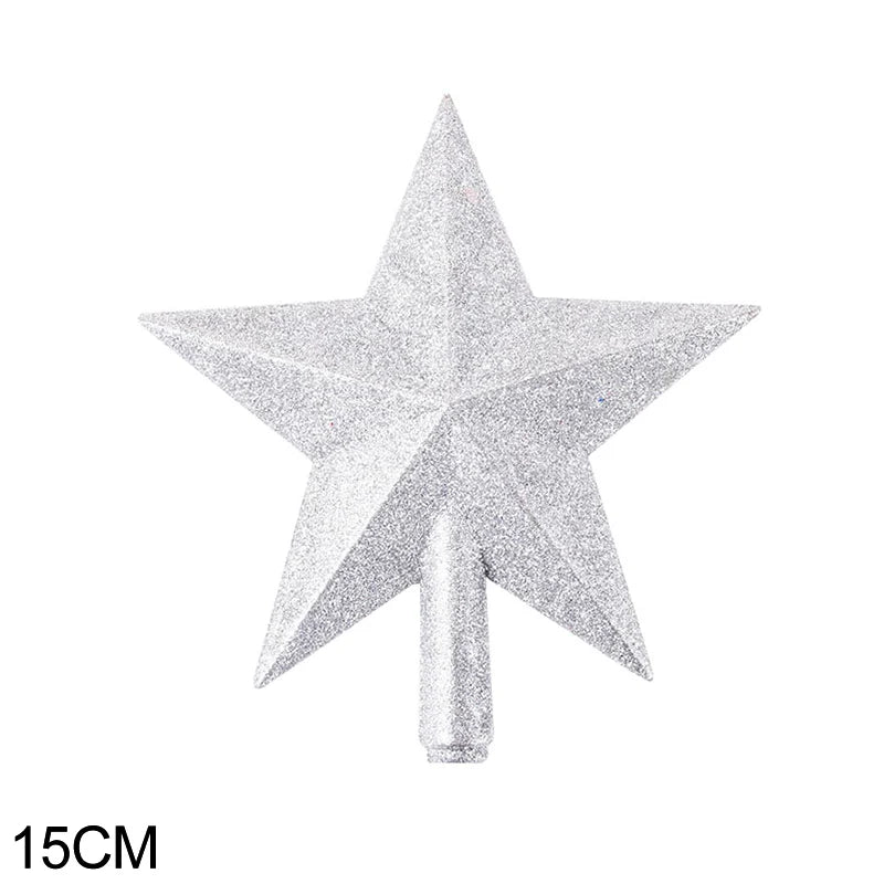 Gold Christmas Tree Top Star Ornament – 15cm & 20cm Christmas Tree Topper Babs 15cm silver