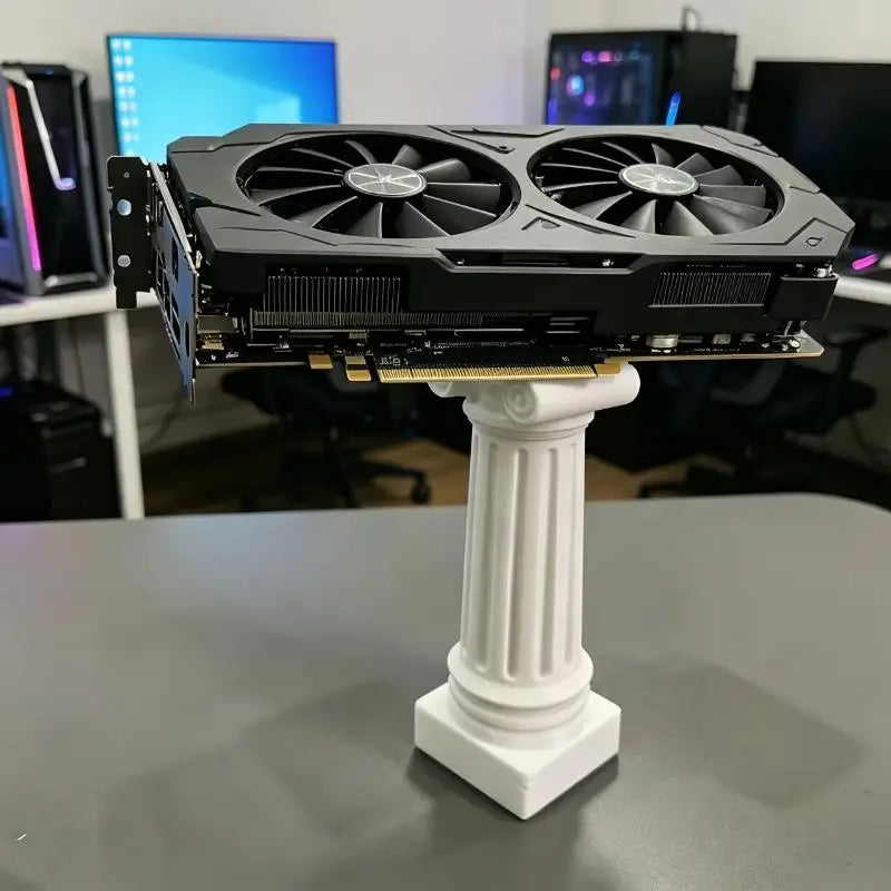 3D Printed Roman Column GPU Support Stand – Adjustable Height GPU Support Stand Babs
