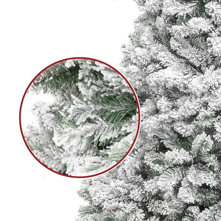 Flocked White Artificial Christmas Tree – Snow Dusted PVC Pine Artificial Christmas Tree Babs