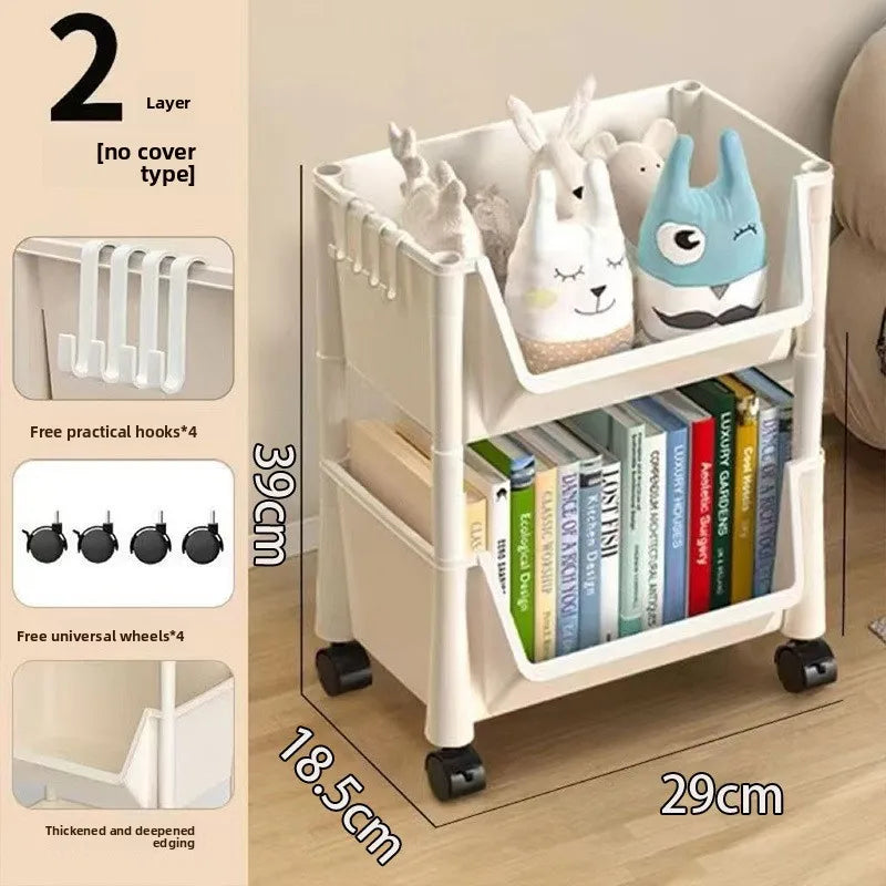 3-Tier Kitchen Cart with Wheels – Mobile Storage Shelf Organizer Rolling Storage Cart Babs A