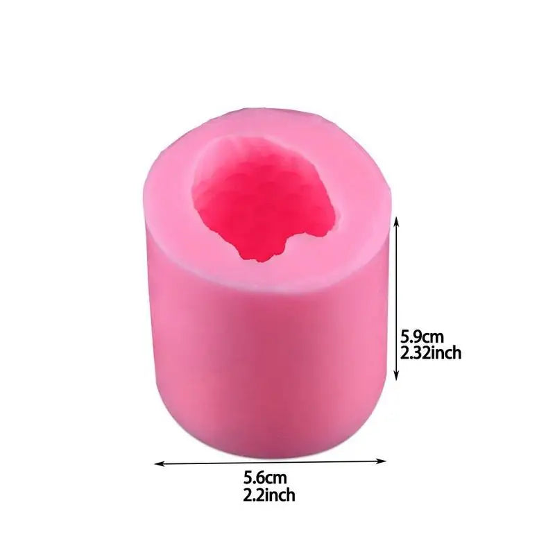 3D Owl Silicone Mold for Candles, Resin & Plaster DIY Crafts Silicone Craft Mold Babs Pink