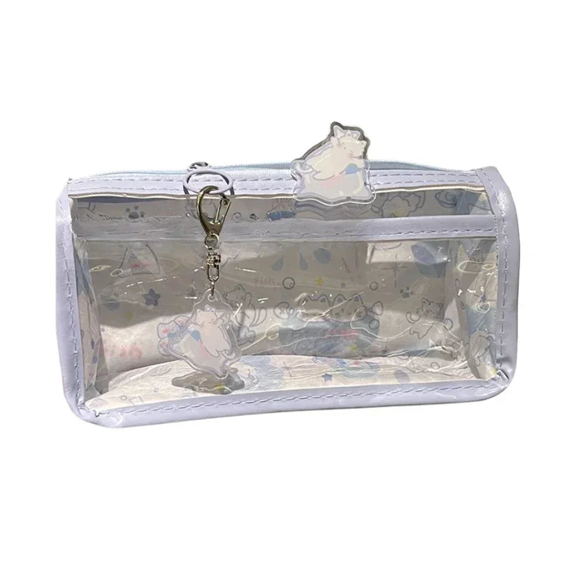 HUXUAN Cartoon Translucent Pencil Case – Large Capacity Pencil Case Babs
