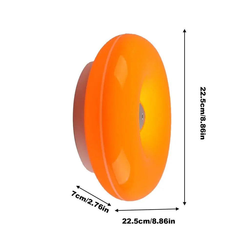 Donut Shape Dimmable LED Night Light – Warm Ambient Table Lamp LED Night Light Babs Orange