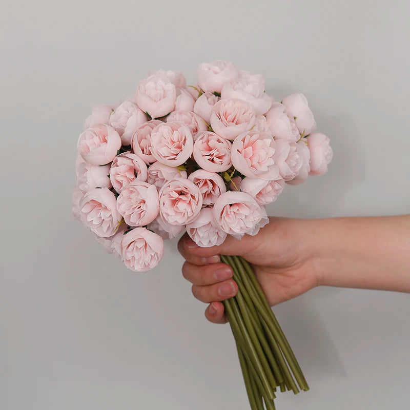 27-Head Silk Peony Artificial Flowers – Wedding & Home Décor Artificial Flower Bouquet Babs