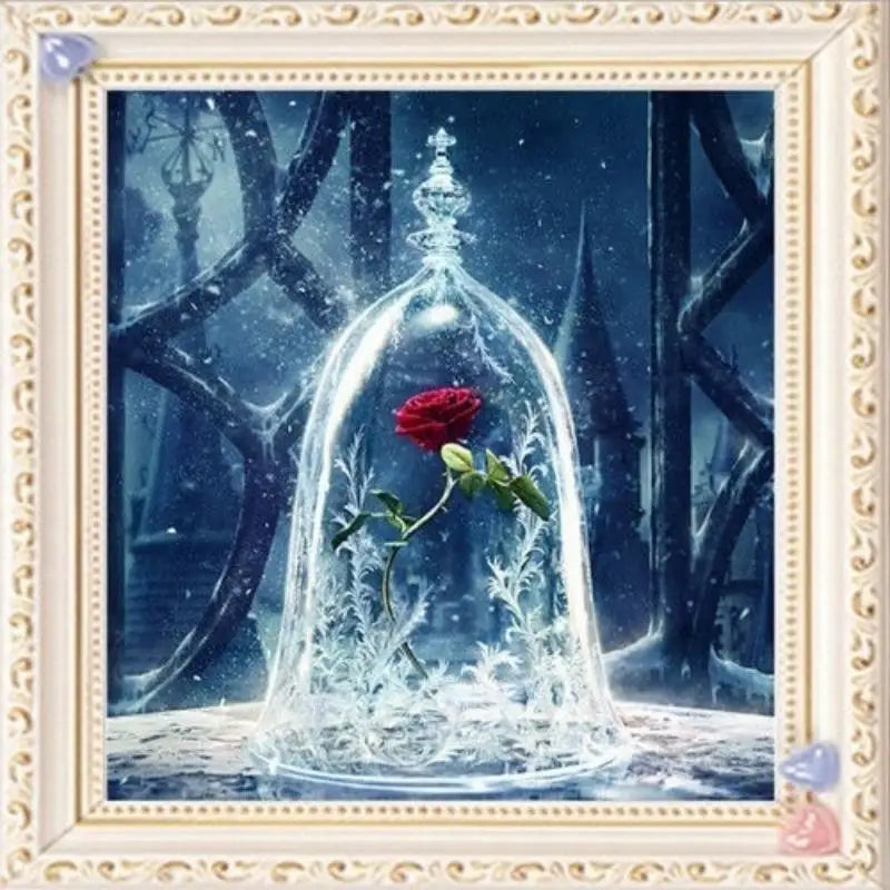 5D Diamond Painting Kit – Pink Rose Cross Stitch Home Décor Diamond Painting Kit Babs 1pc