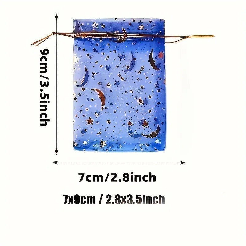 100pcs Organza Gift Bags Star Moon Hot Stamp – Jewelry & Candy Organza Gift Bags Babs