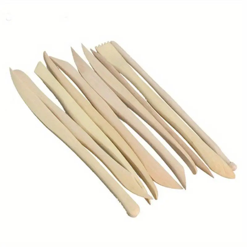10-Piece Clay Sculpting & Pottery Modeling Tool Set Sculpting Tool Set Babs wooden material