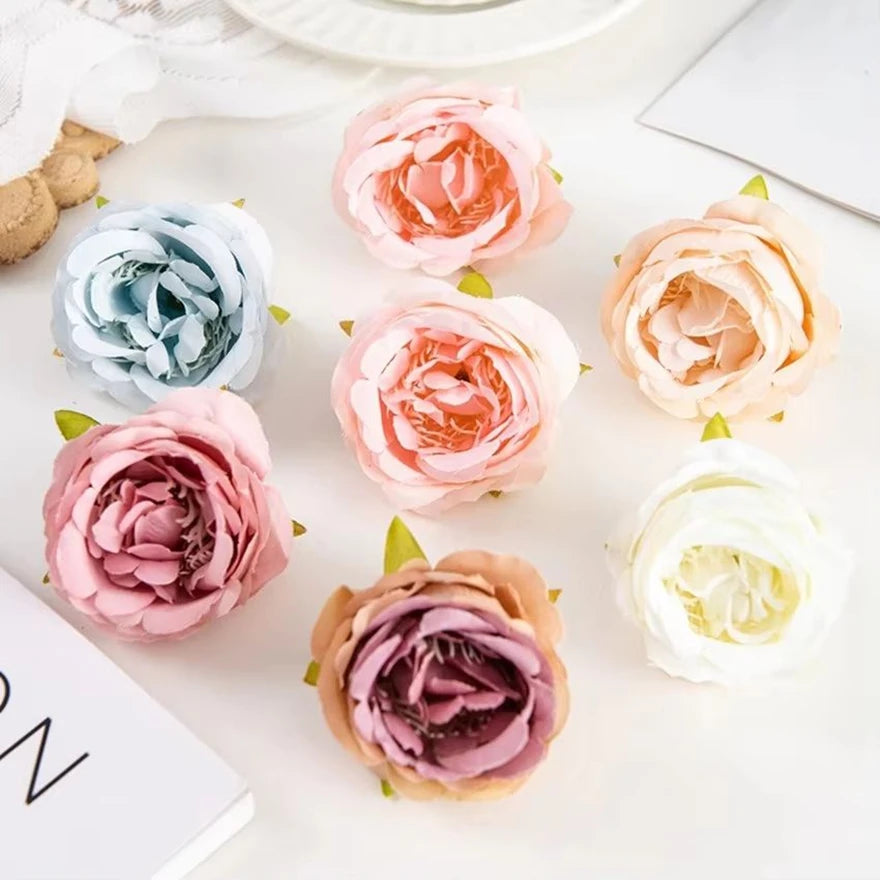 Silk Artificial Rose Heads 30 or 80 Pcs – Wedding & Home Décor Artificial Silk Flowers Babs