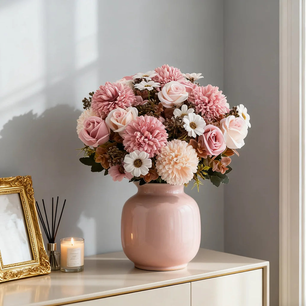 Artificial Silk Rose Bouquet for Weddings & Home Décor Artificial Flower Bouquet Babs